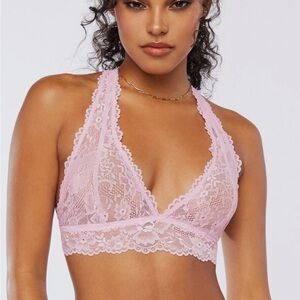 SAVAGE X FENTY • Racerback Lace Bralette in Unicorn Pink